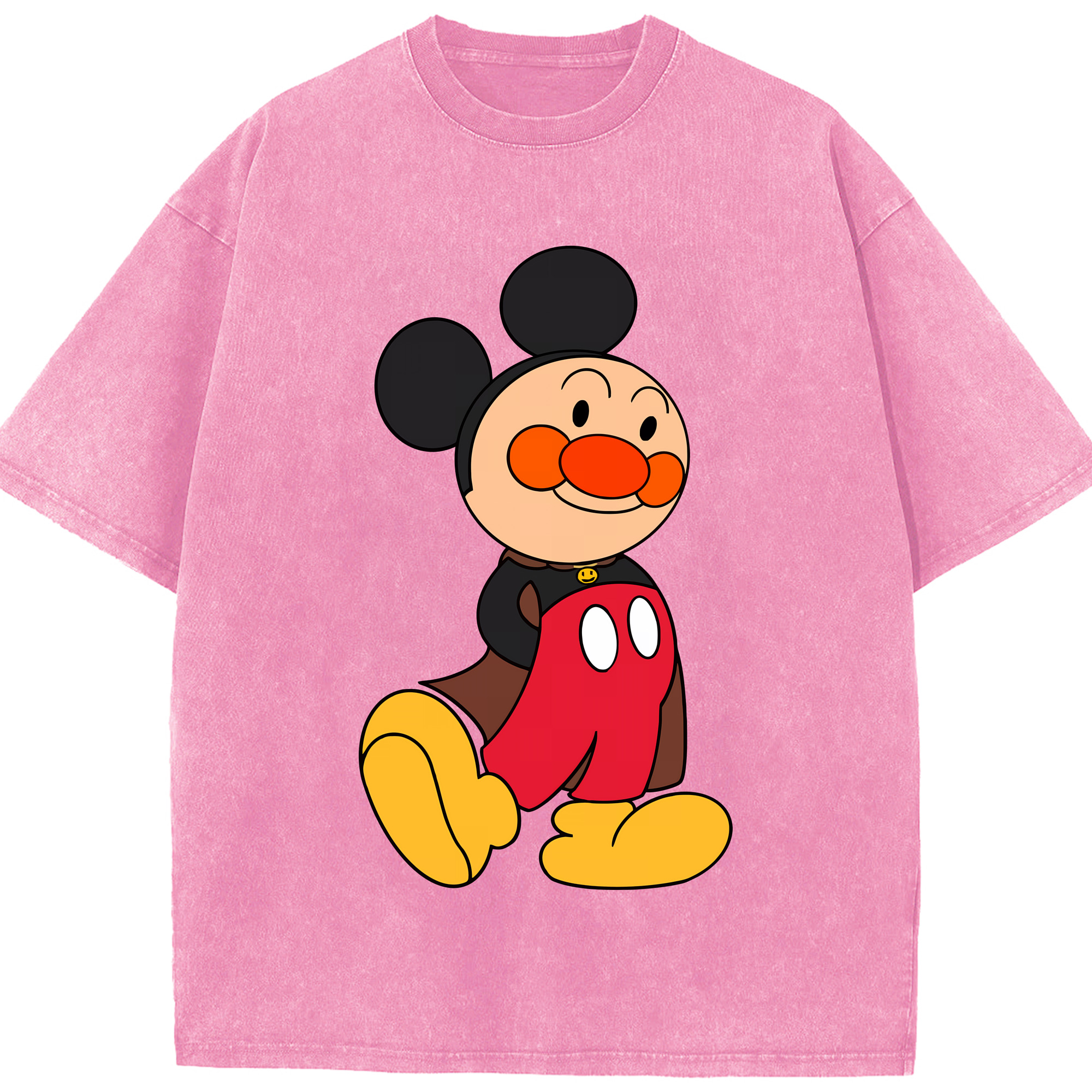 （画像用） アンパンマン Anpanman 綿100% ヴィンテージ風 半袖Tシャツ（フロントプリント）